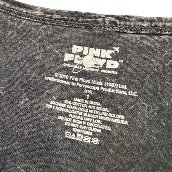 Pink Floyd Dark Side of The Moon Unisex Distressed Cuffed Sleeve Tee - Picture 9 of 10